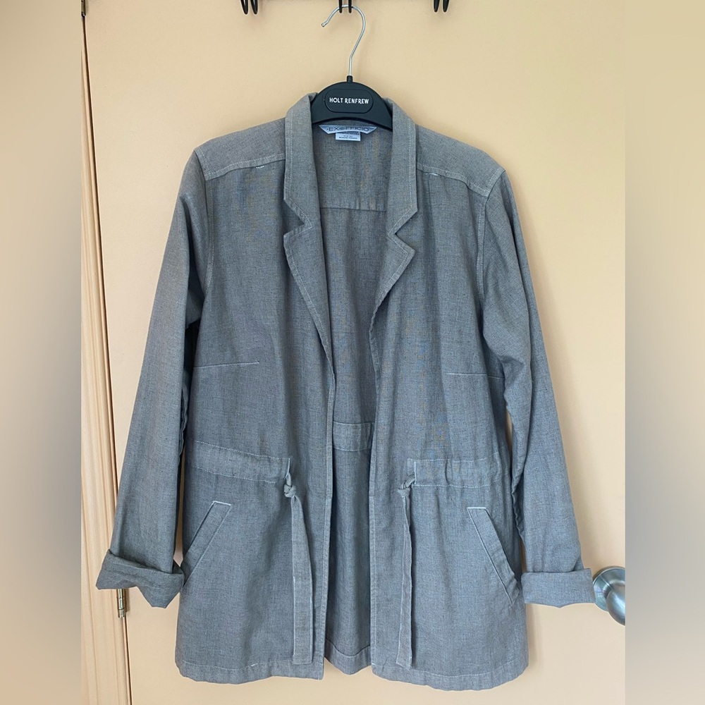 ExOfficio Linen Blend Taupe Utility Jacket sz M